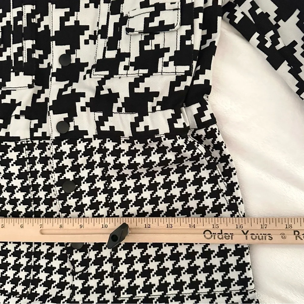 Adidas Ivy Park Beyoncé Halls of Ivy Kids Denim Houndstooth Jumpsuit S 10 Girl